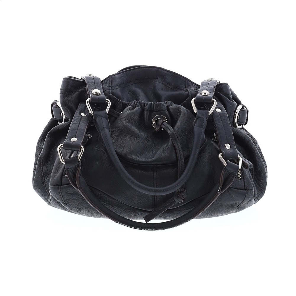 B. MAKOWSKY Black Leather Hobo
